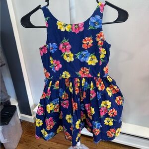 Polo by Ralph Lauren Floral Kids Romper - Blue with Multicolor Flowers